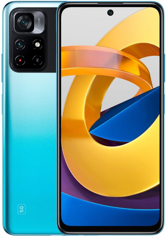 Смартфон Xiaomi Poco M4 Pro 5G, 8.256 Гб RU, Dual SIM (nano-SIM), синий